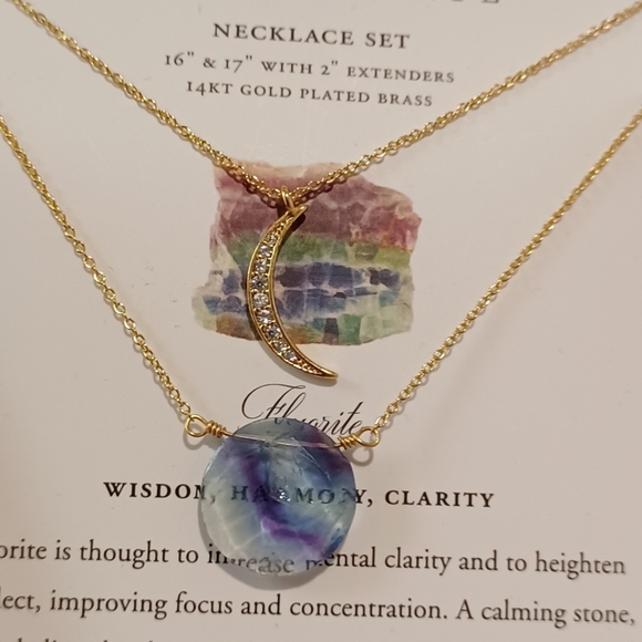 2 LUNA NORTE FLUORIDE STONE RHINESTONES 14KT GOLD - Picture 4 of 9